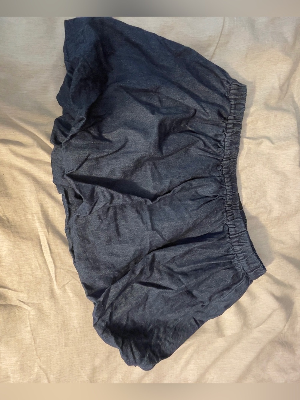 Fashion Nova Navy Blue Stretch Denim Mini Skirt